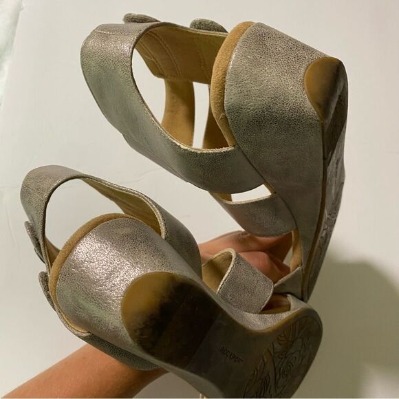 Rockport Comfort Women's Metallic Low Wedge Strappy adjustable Sandals 9 - Picture 9 of 14